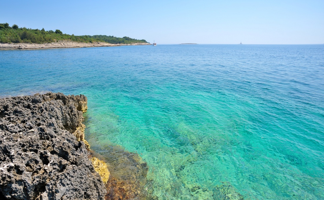 Wild beach in Pula, Croatia, Europe