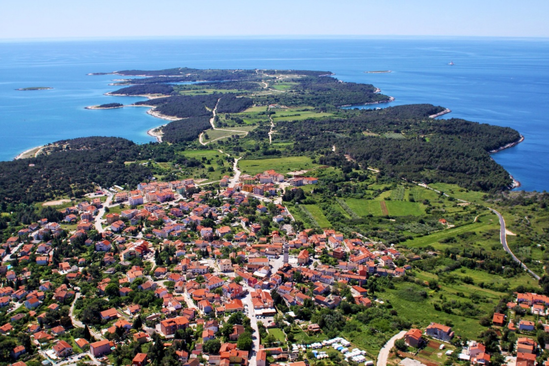 'Aerial view of half island on Cape Kamenjak, Istria, Croatia, Europe ' - Istria